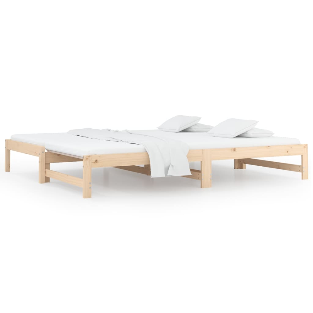 daybed med udtræk 2x(90x200) cm massivt fyrretræ