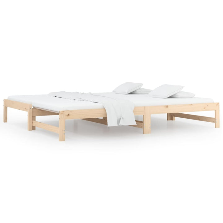 daybed med udtræk 2x(90x200) cm massivt fyrretræ