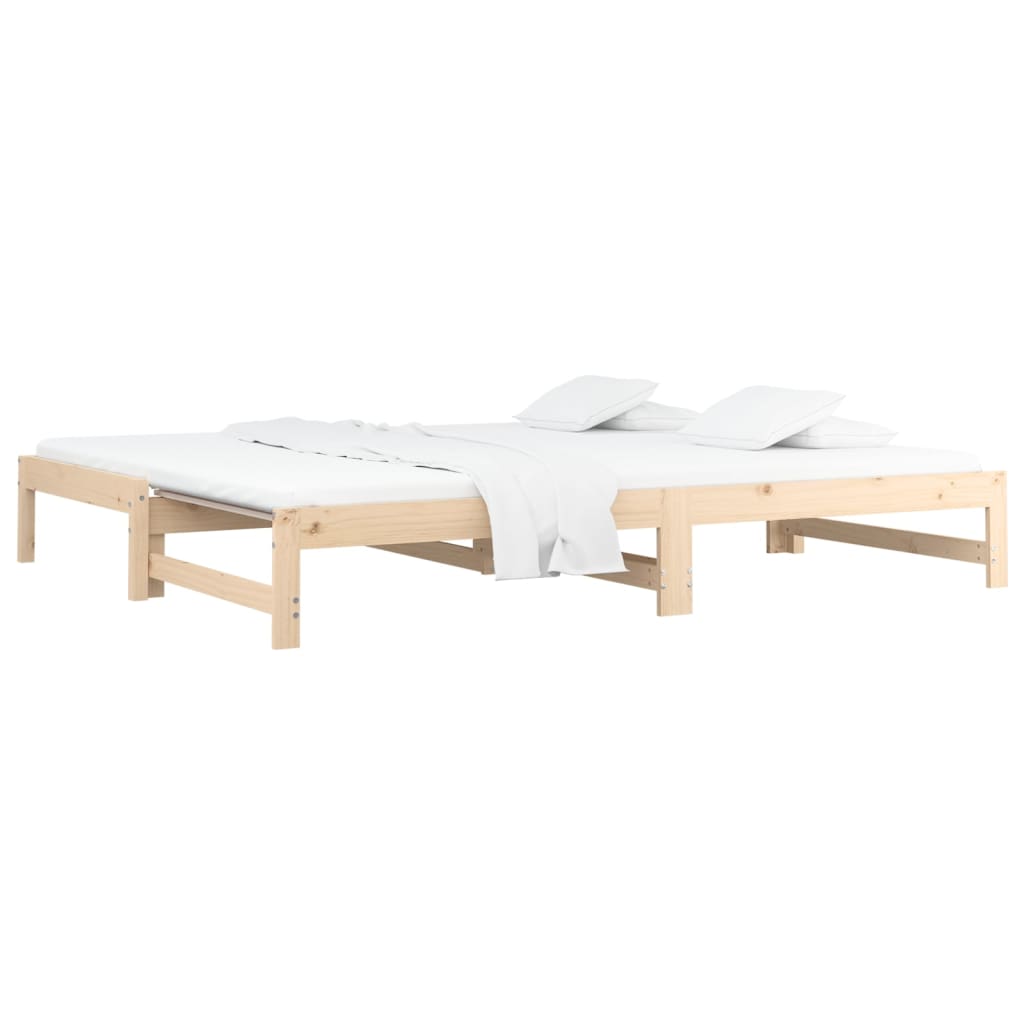 daybed med udtræk 2x(90x200) cm massivt fyrretræ
