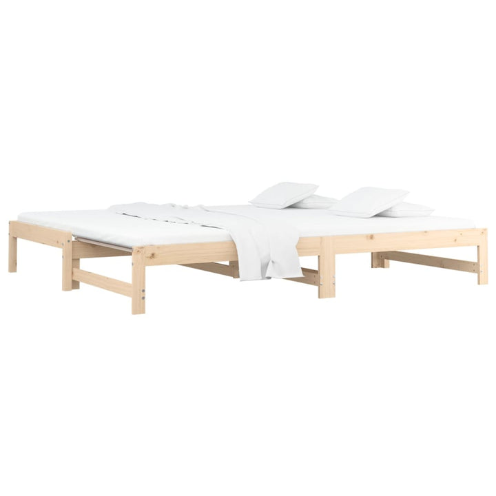 daybed med udtræk 2x(90x200) cm massivt fyrretræ