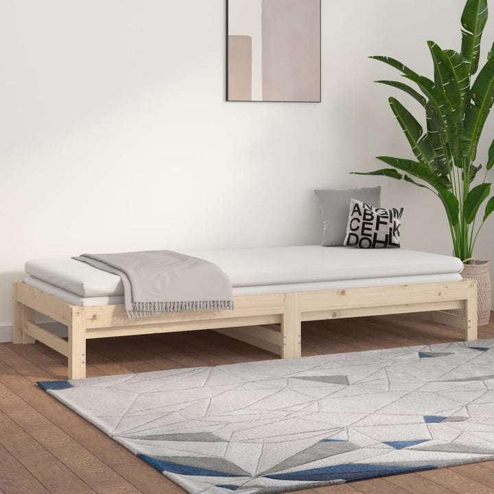daybed med udtræk 2x(90x200) cm massivt fyrretræ