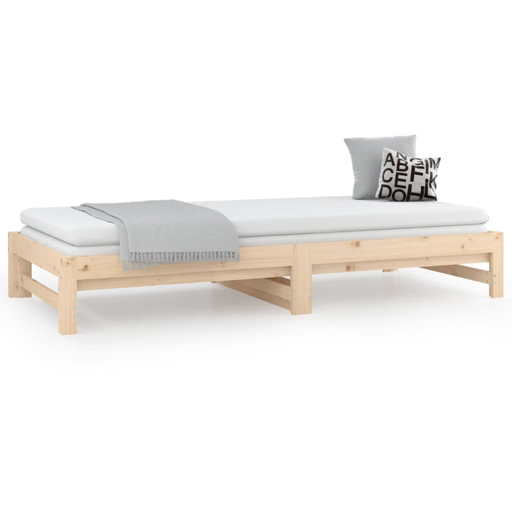 daybed med udtræk 2x(90x200) cm massivt fyrretræ