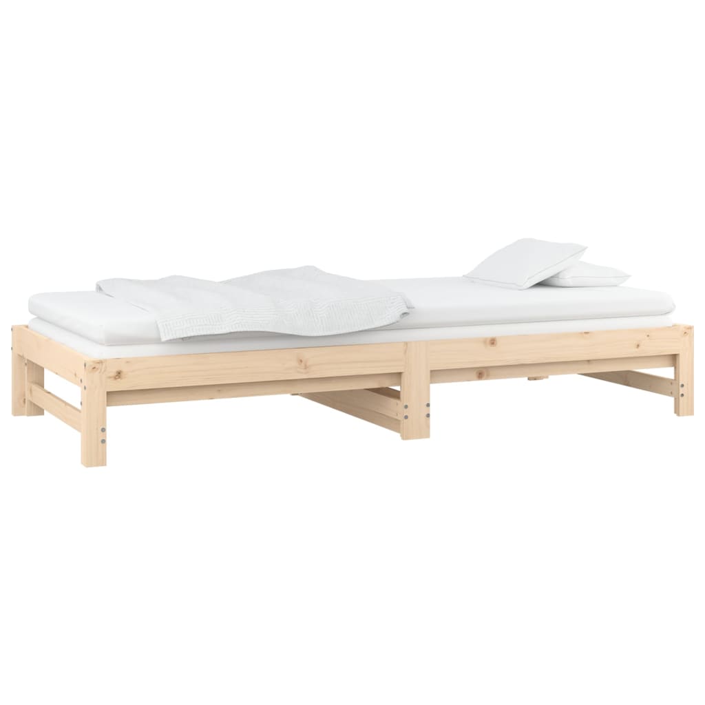 daybed med udtræk 2x(90x200) cm massivt fyrretræ