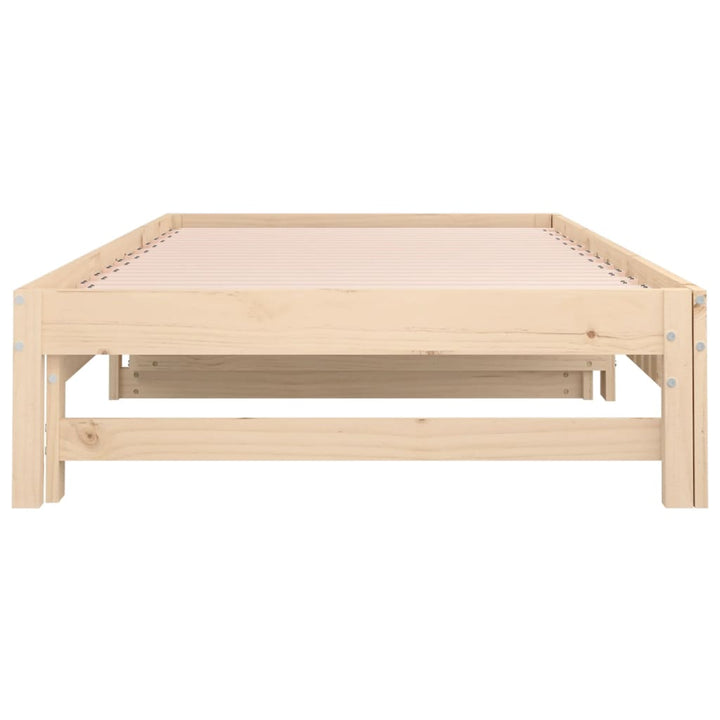 daybed med udtræk 2x(90x200) cm massivt fyrretræ