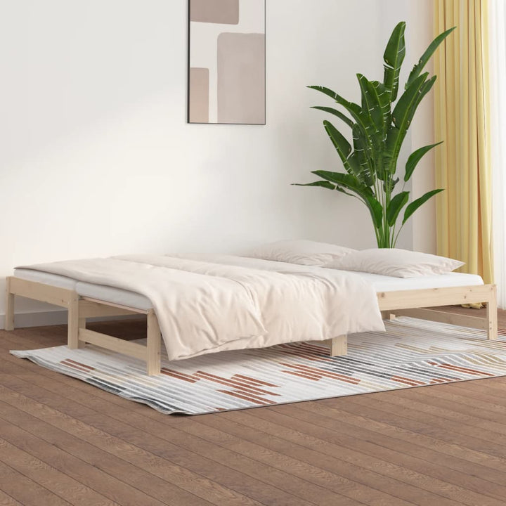daybed med udtræk 2x(90x200) cm massivt fyrretræ