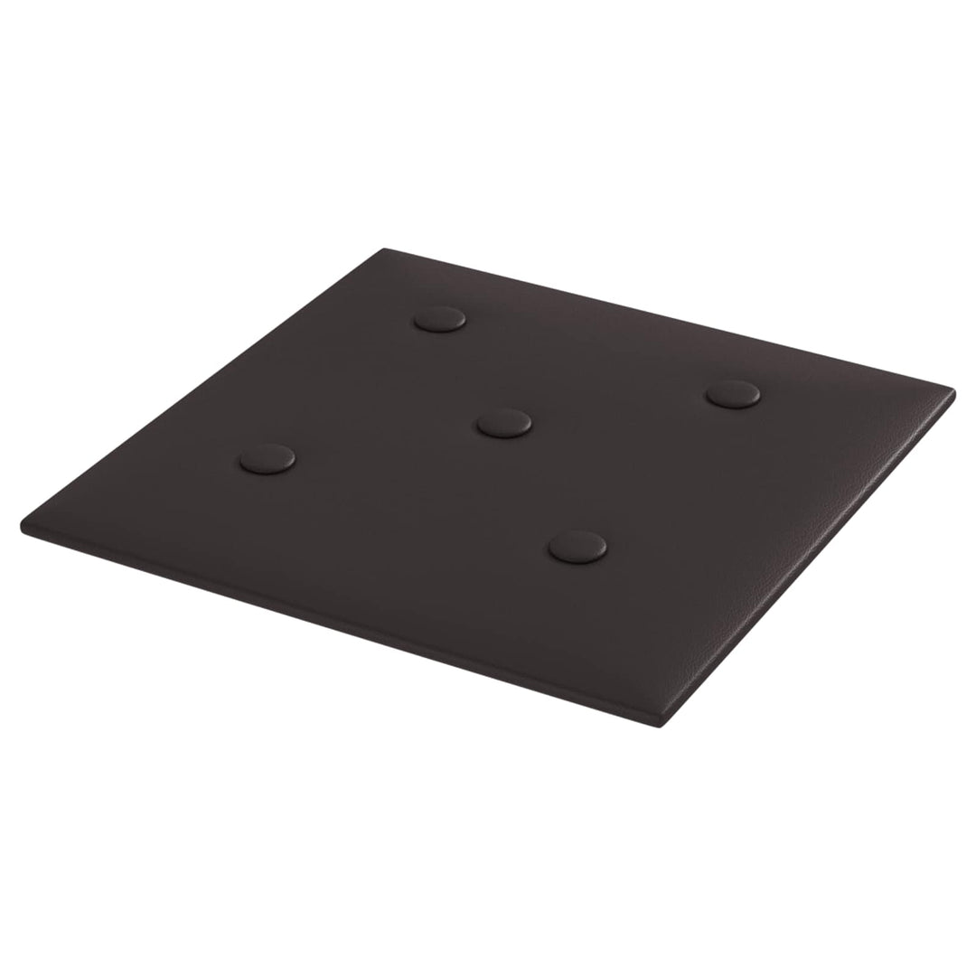 Væghovedgærde 12 pcs Sort 30 x 30 cm Faux læder
