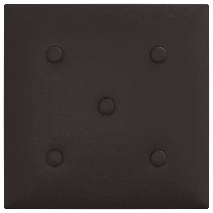 Væghovedgærde 12 pcs Sort 30 x 30 cm Faux læder