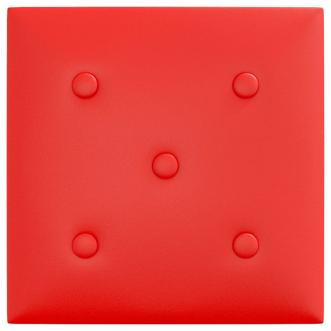 Væghovedgærde 12 pcs Rød 30 x 30 cm Faux læder