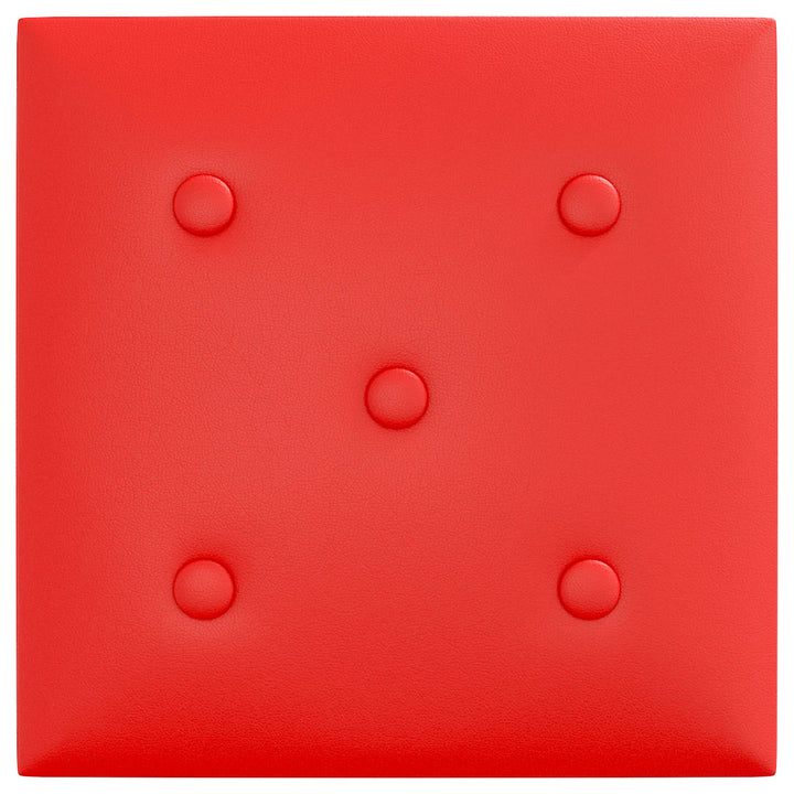 Væghovedgærde 12 pcs Rød 30 x 30 cm Faux læder