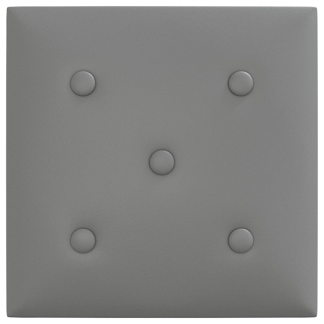 Væghovedgærde 12 pcs Grå 30 x 30 cm Faux læder