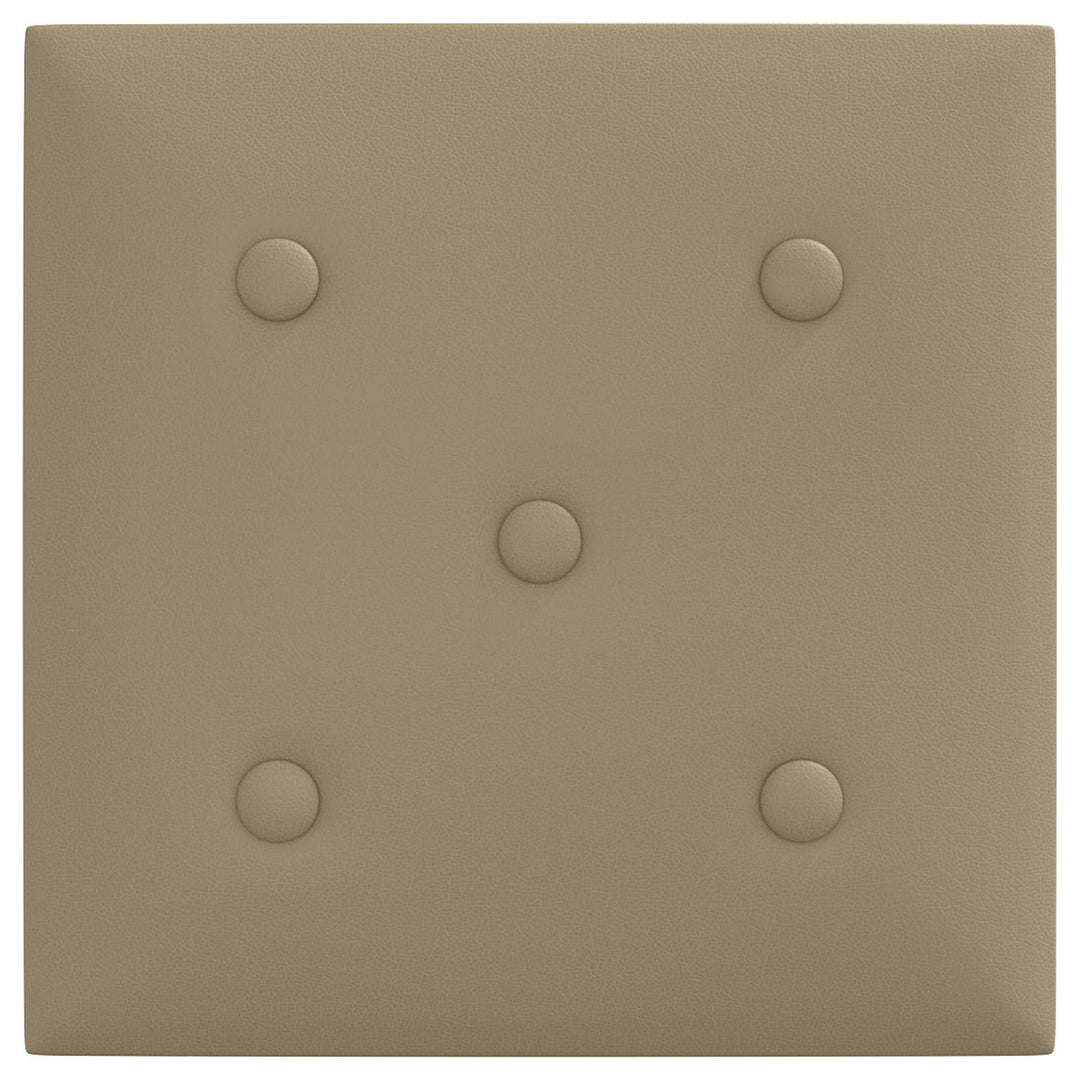 Væghovedgærde 12 pcs Cappuccino 30 x 30 cm Faux læder