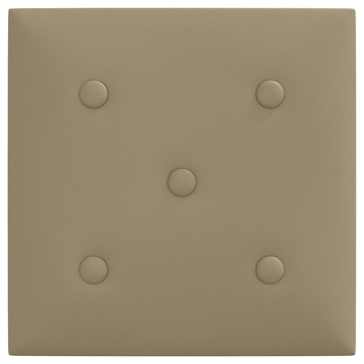 Væghovedgærde 12 pcs Cappuccino 30 x 30 cm Faux læder