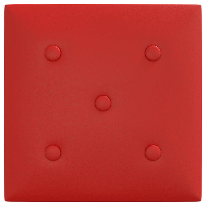 Væghovedgærde 12 pcs Vinrød 30 x 30 cm Faux læder