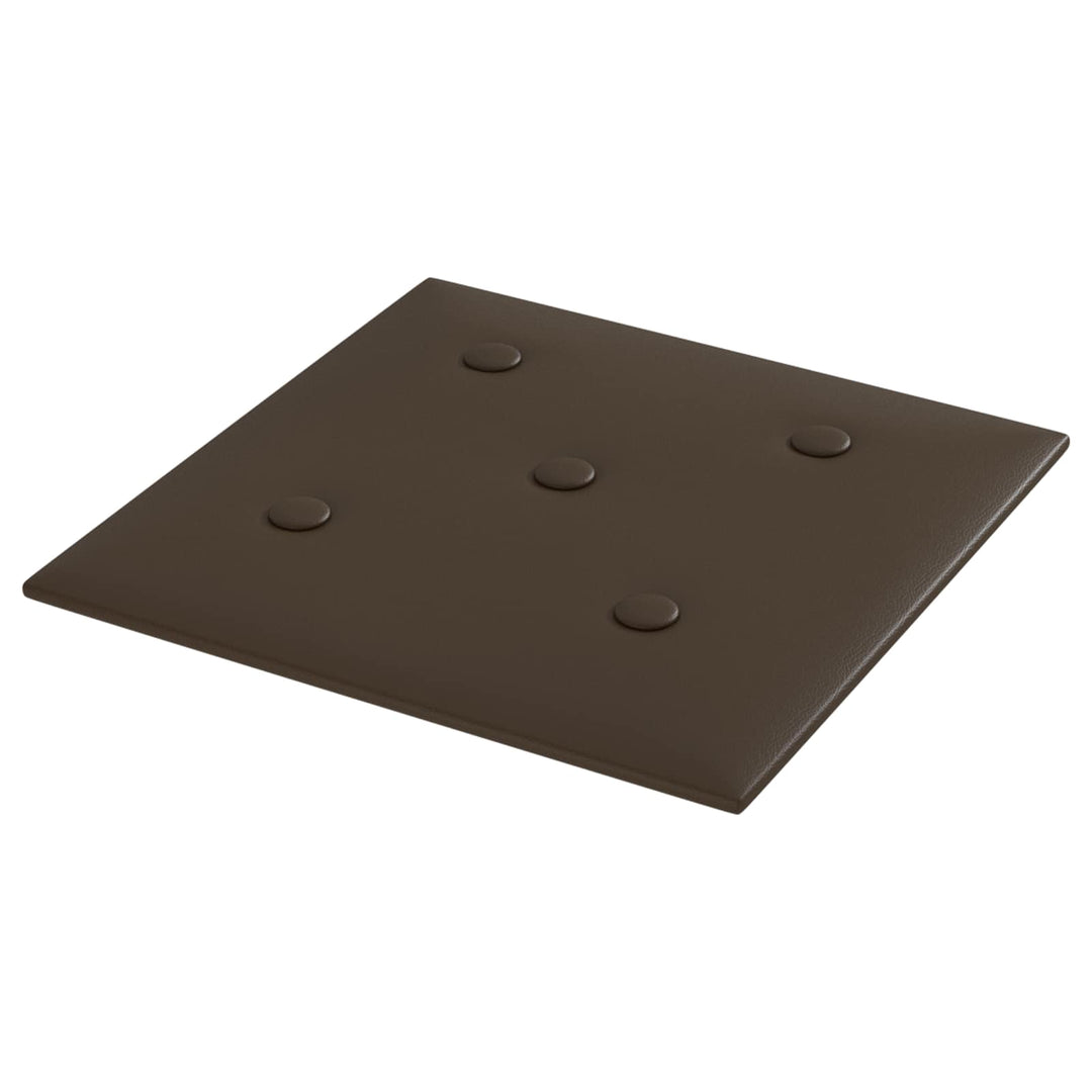 Væghovedgærde 12 pcs Brun 30 x 30 cm Faux læder