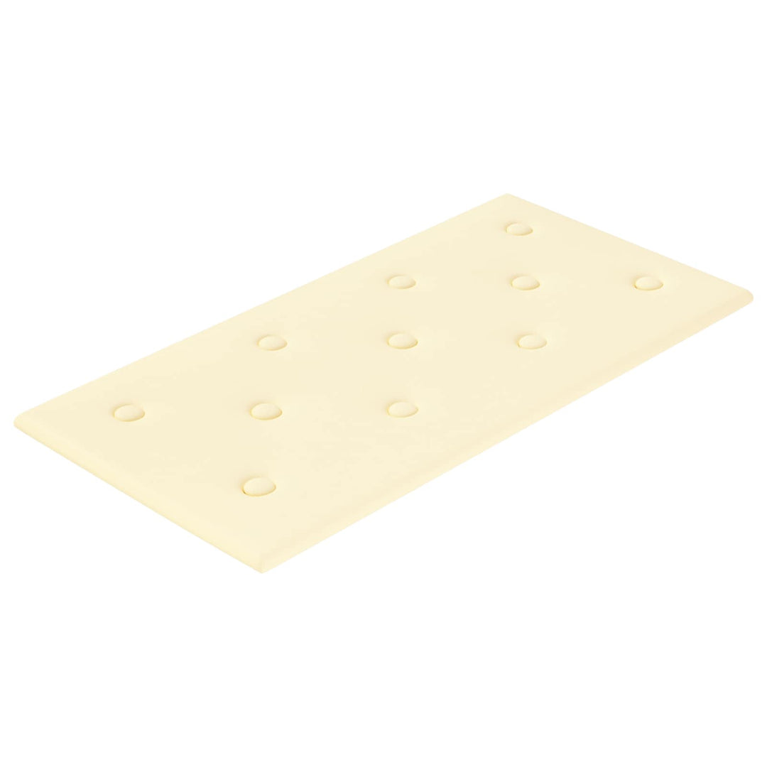 Væghovedgærde 12 pcs Creme 60 x 30 cm Faux læder