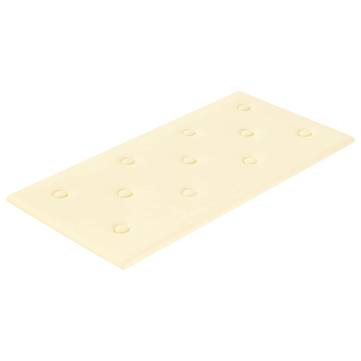 Væghovedgærde 12 pcs Creme 60 x 30 cm Faux læder