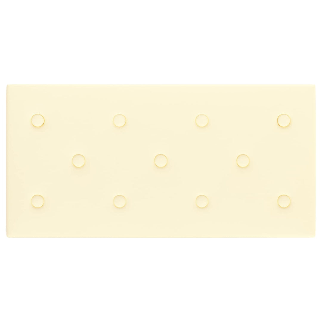 Væghovedgærde 12 pcs Creme 60 x 30 cm Faux læder