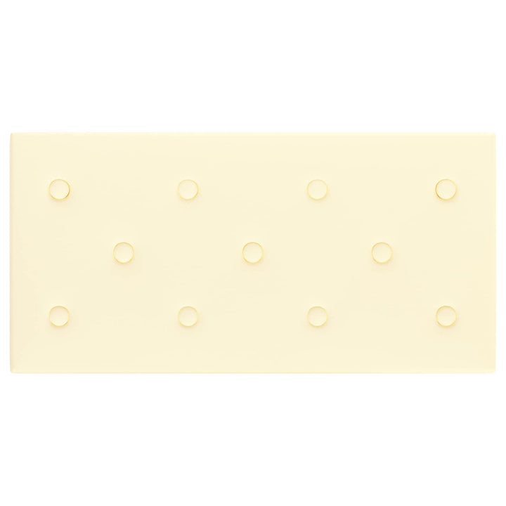 Væghovedgærde 12 pcs Creme 60 x 30 cm Faux læder