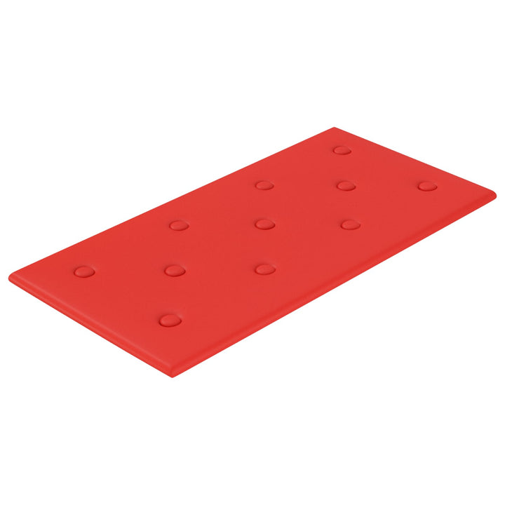 Væghovedgærde 12 pcs Rød 60 x 30 cm Faux læder