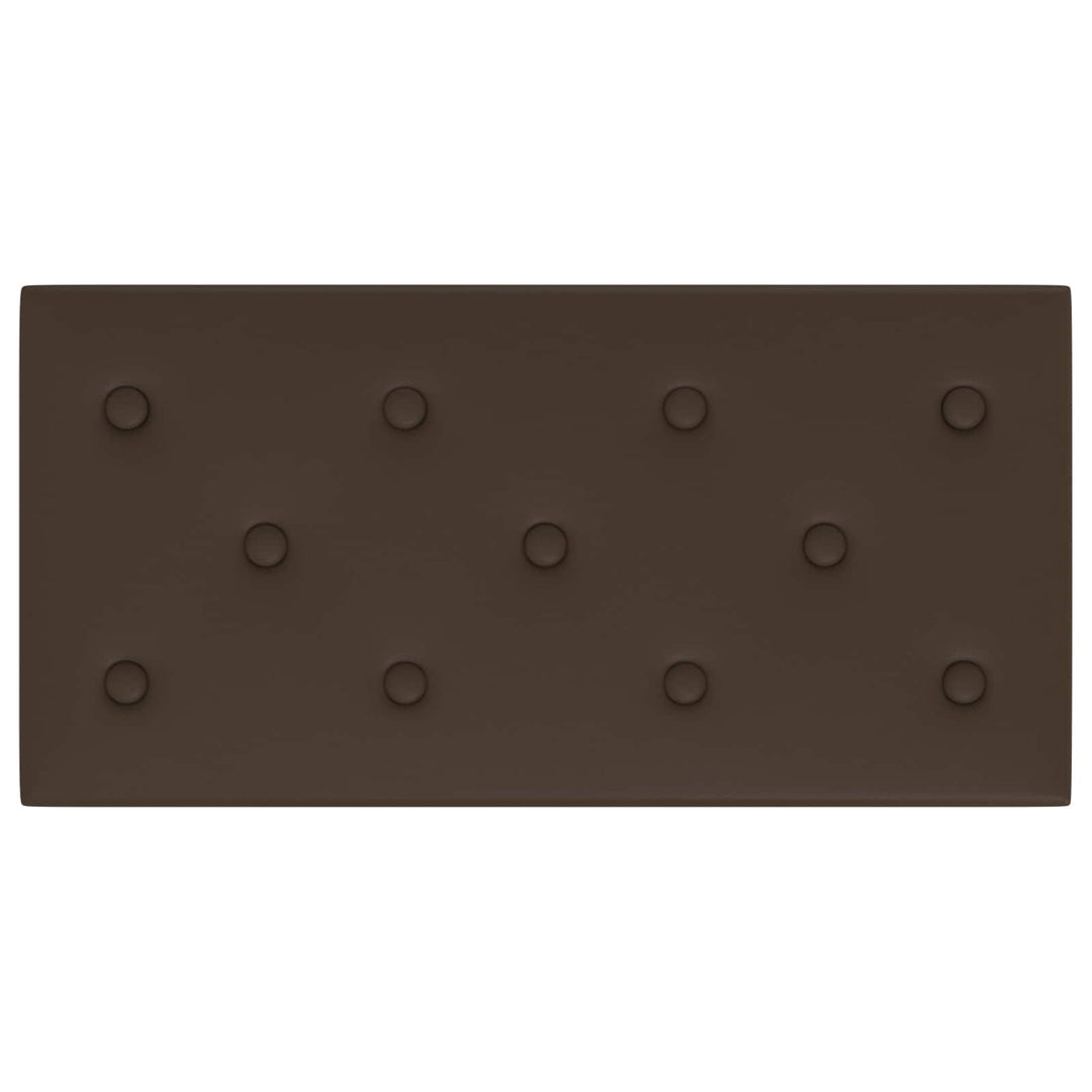 Væghovedgærde 12 pcs Brun 60 x 30 cm Faux læder