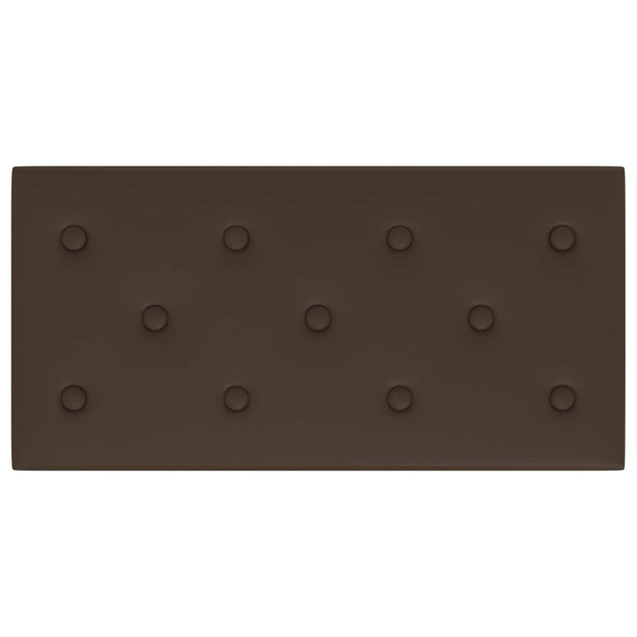 Væghovedgærde 12 pcs Brun 60 x 30 cm Faux læder