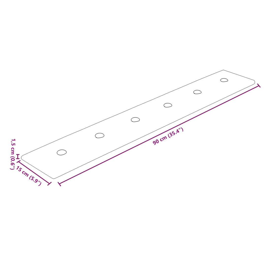 Væghovedgærde 12 pcs Creme 90 x 15 cm Faux læder
