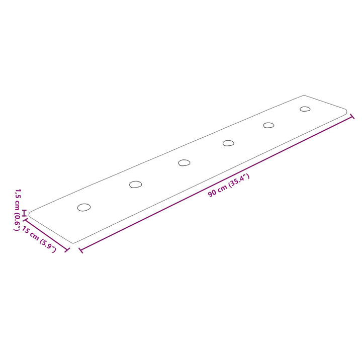 Væghovedgærde 12 pcs Creme 90 x 15 cm Faux læder