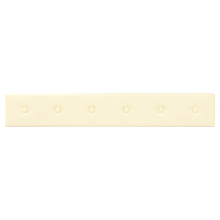 Væghovedgærde 12 pcs Creme 90 x 15 cm Faux læder