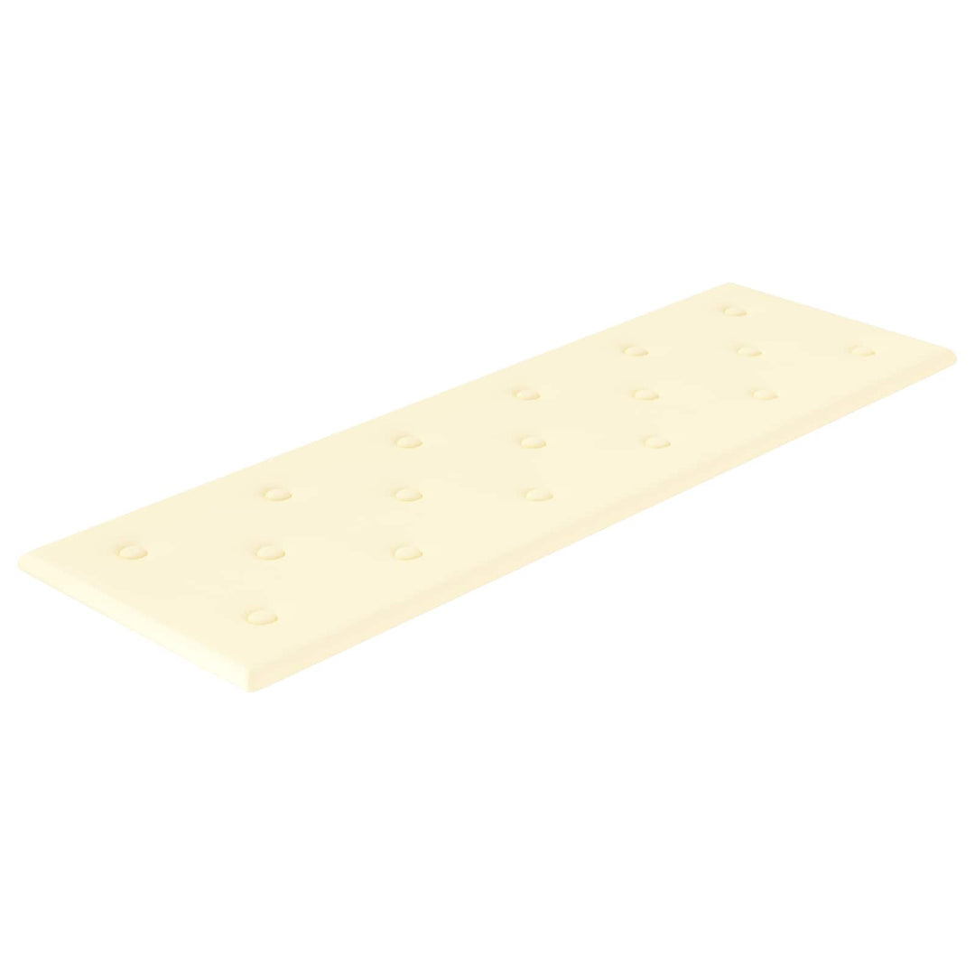 Væghovedgærde 12 pcs Creme 90 x 30 cm Faux læder