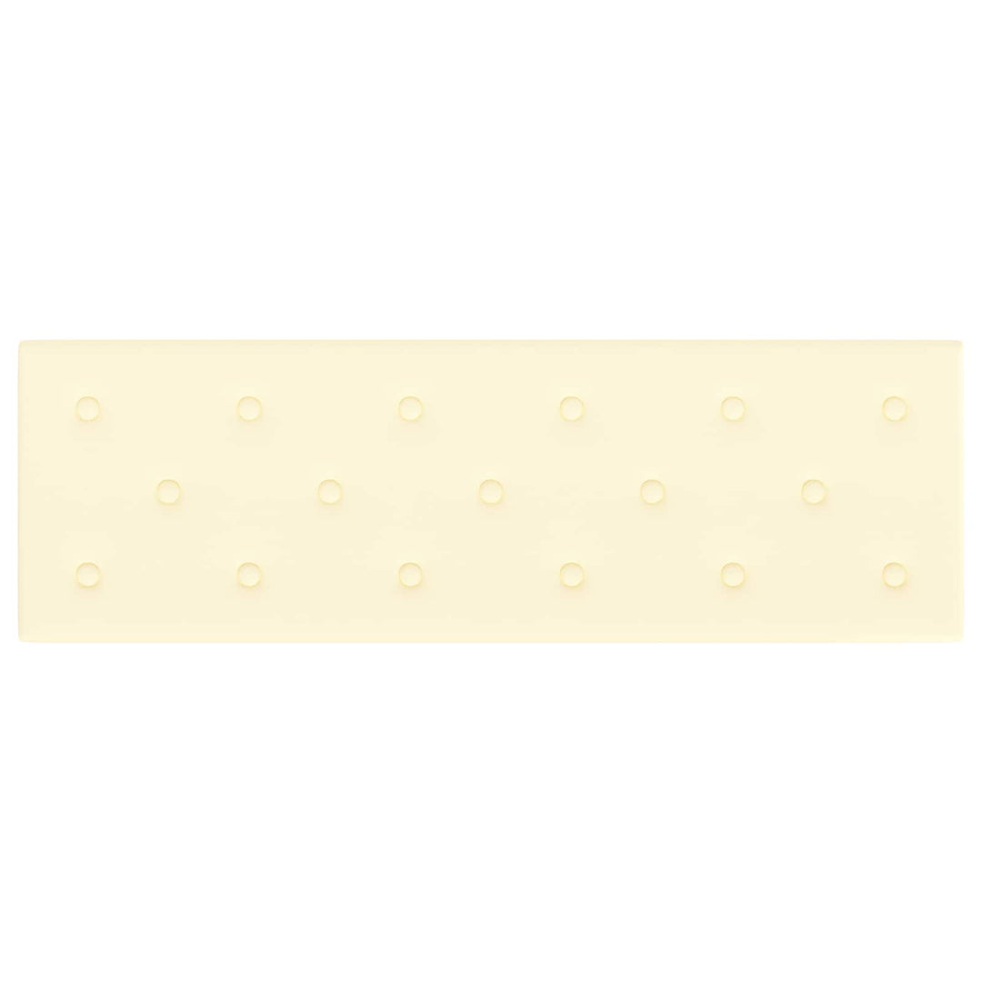 Væghovedgærde 12 pcs Creme 90 x 30 cm Faux læder