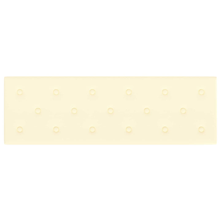 Væghovedgærde 12 pcs Creme 90 x 30 cm Faux læder