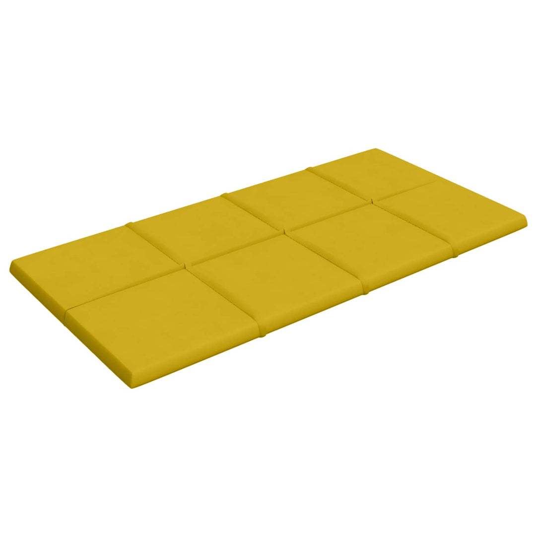 Væghovedgærde 12 pcs Gul 60 x 30 cm Fløjl