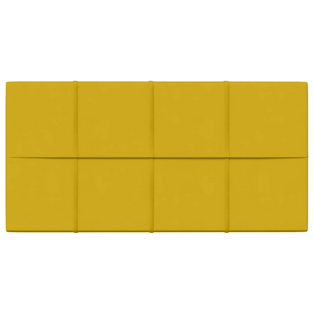 Væghovedgærde 12 pcs Gul 60 x 30 cm Fløjl