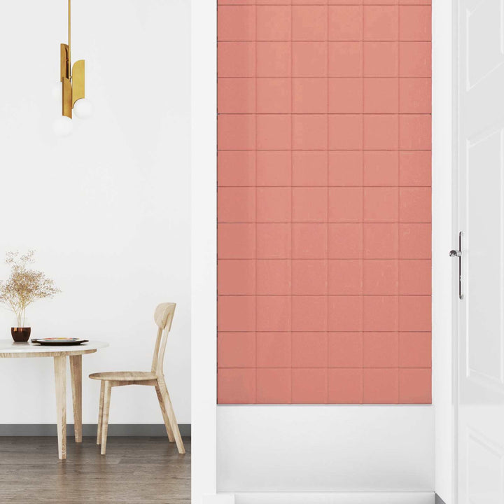 Væghovedgærde 12 pcs Lyserød 90 x 15 cm Fløjl