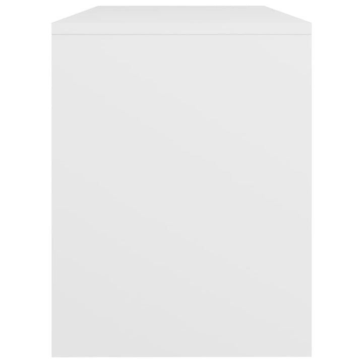 skammel til makeupbord 70x35x45 cm konstrueret træ hvid