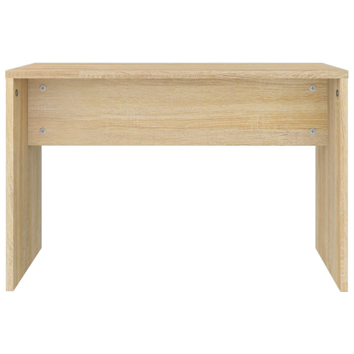 skammel til makeupbord 70x35x45 cm konstrueret træ sonoma-eg