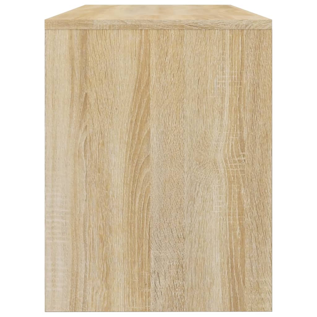 skammel til makeupbord 70x35x45 cm konstrueret træ sonoma-eg