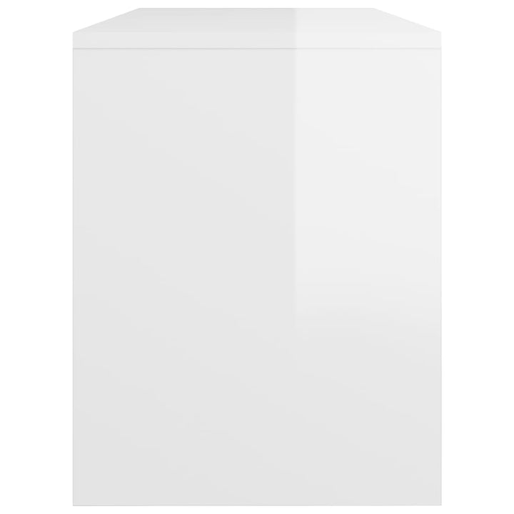 skammel til makeupbord 70x35x45cm konstrueret træ hvid højglans