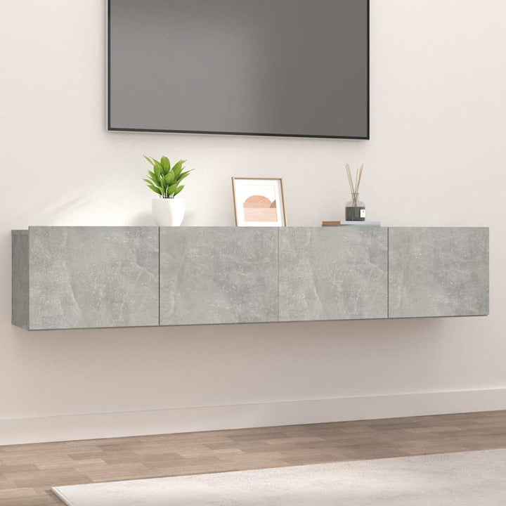 tv-skabe 2 stk. 80x30x30 cm konstrueret træ betongrå