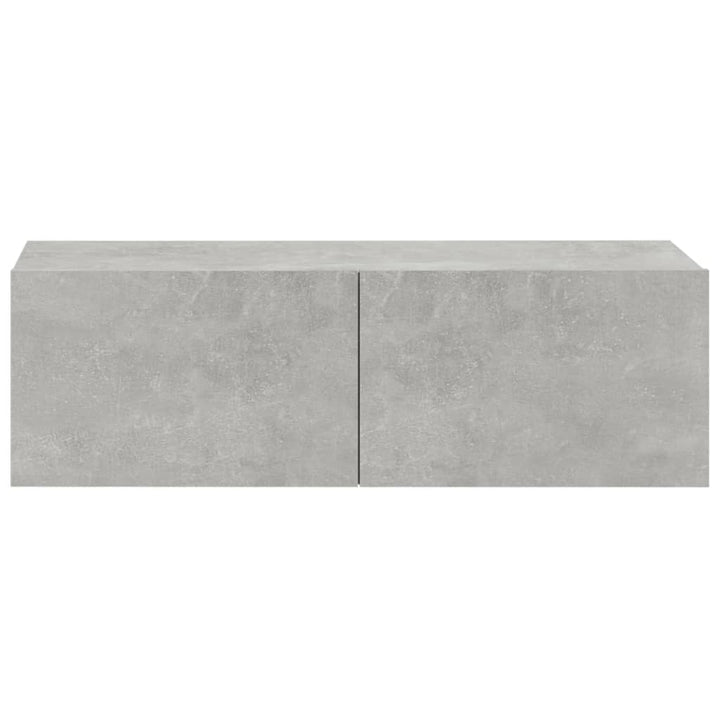 væghængte tv-skabe 2 stk. 100x30x30 cm konstrueret træ betongrå