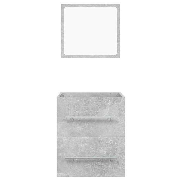 badeværelsesskab + spejl 41x38,5x48 cm konstrueret træ betongrå