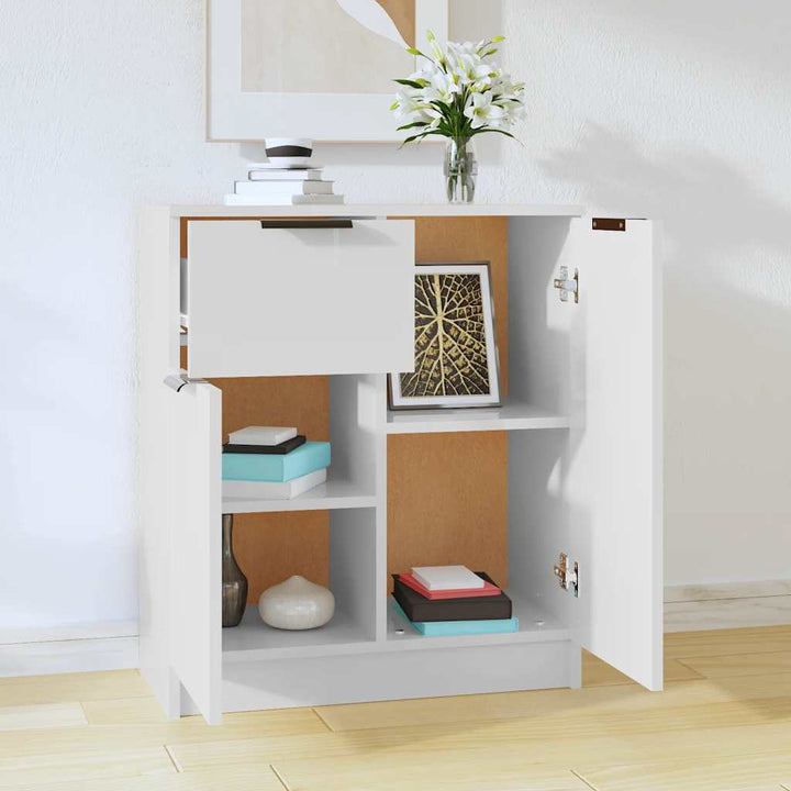 skænk 60x30x70 cm konstrueret træ hvid
