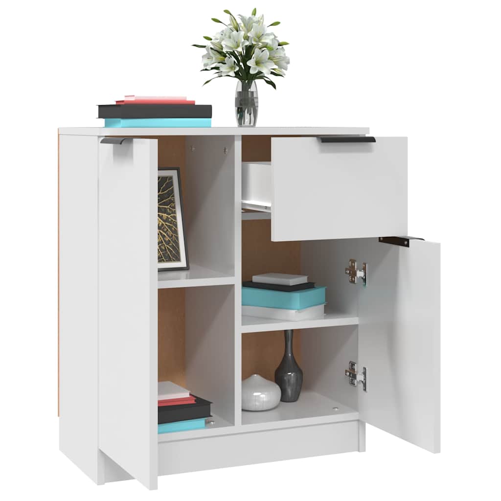 skænk 60x30x70 cm konstrueret træ hvid