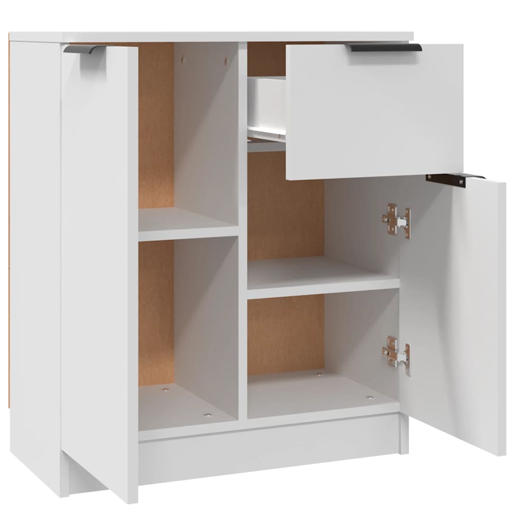 skænk 60x30x70 cm konstrueret træ hvid