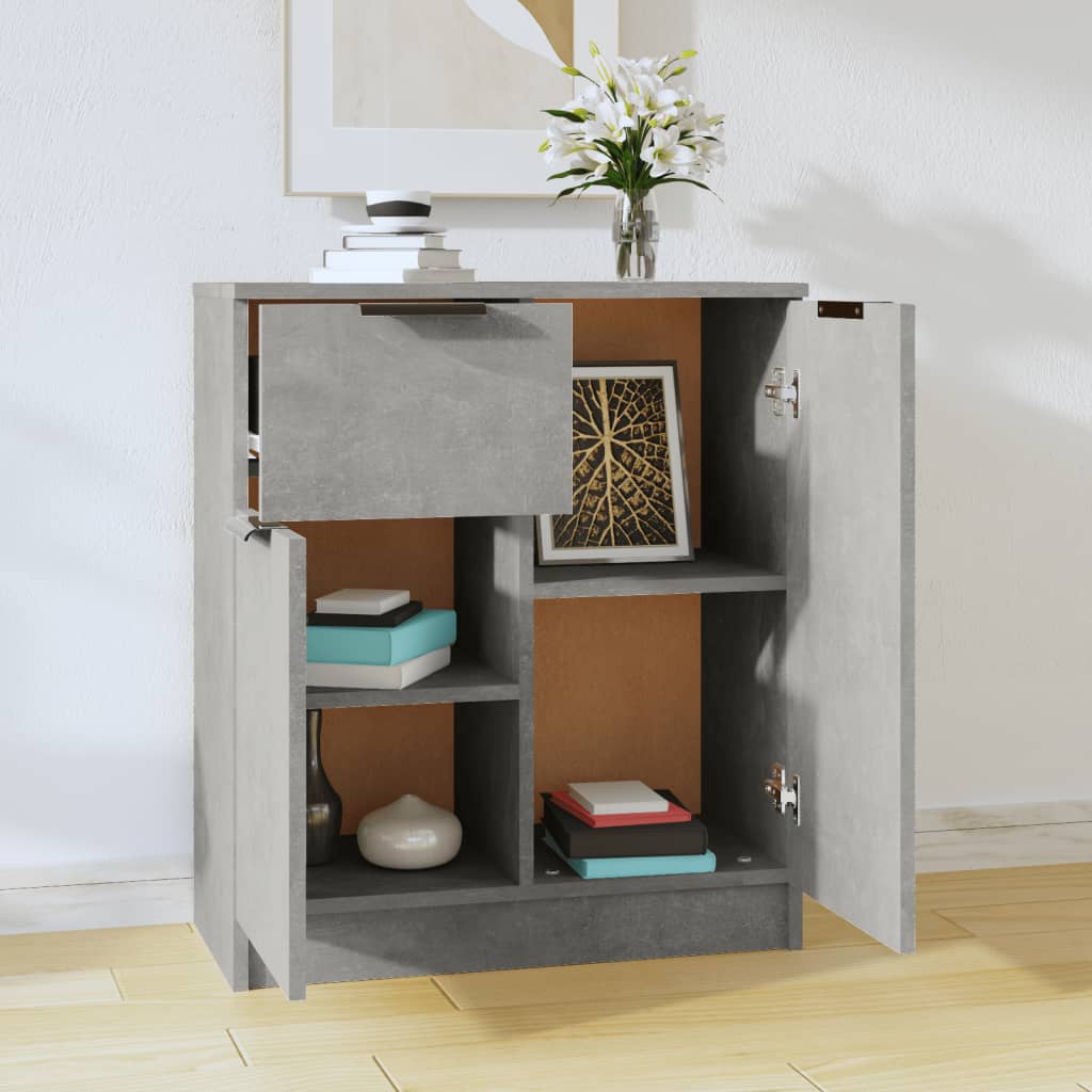 skænk 60x30x70 cm konstrueret træ betongrå