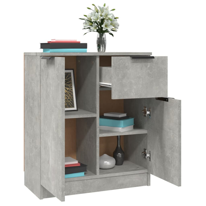 skænk 60x30x70 cm konstrueret træ betongrå