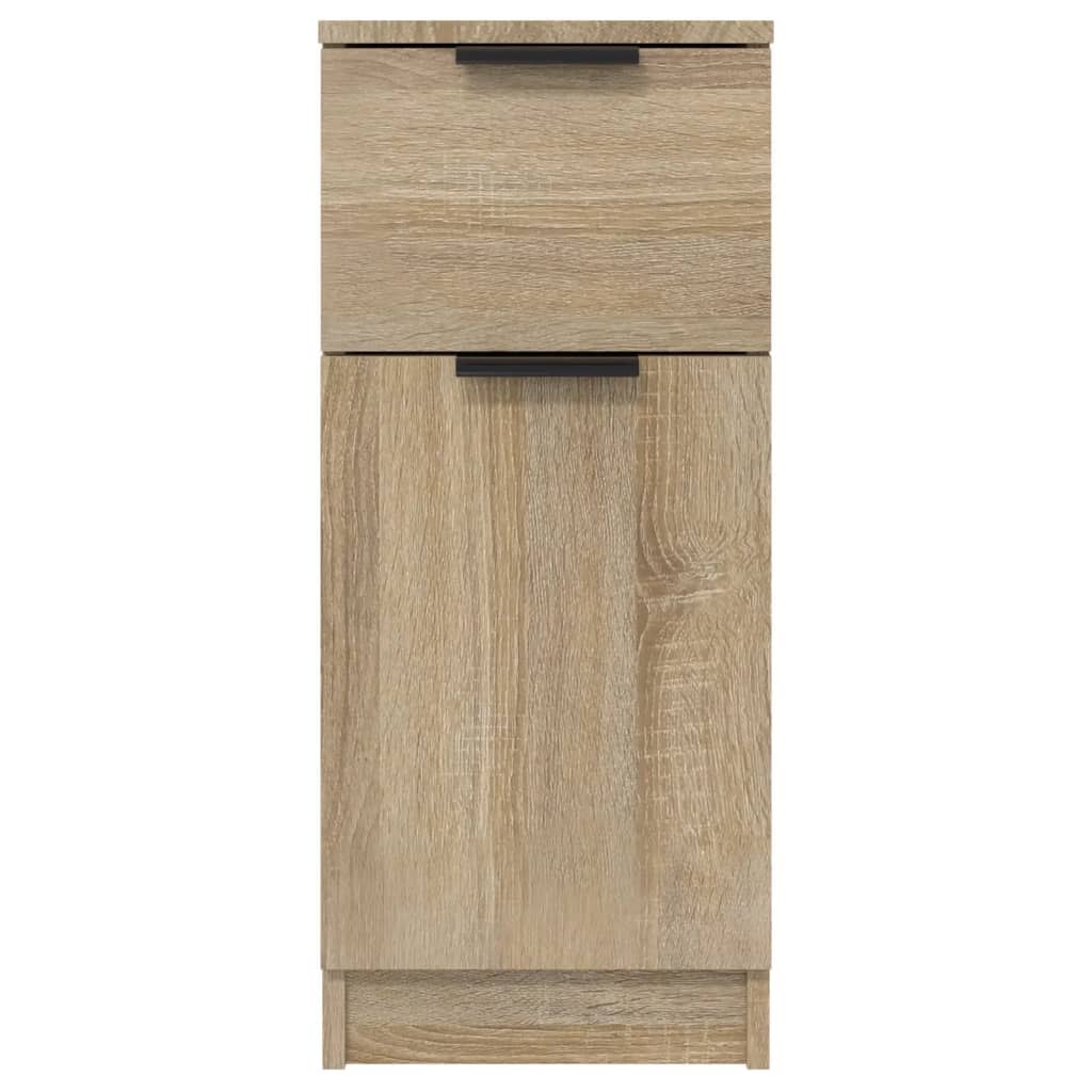 skænke 2 stk. 30x30x70 cm konstrueret træ sonoma-eg