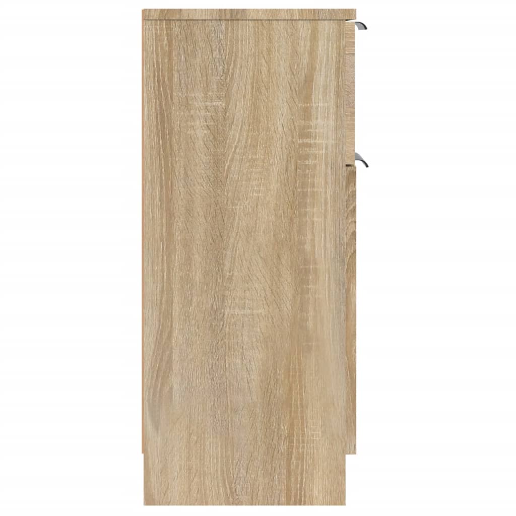 skænke 2 stk. 30x30x70 cm konstrueret træ sonoma-eg