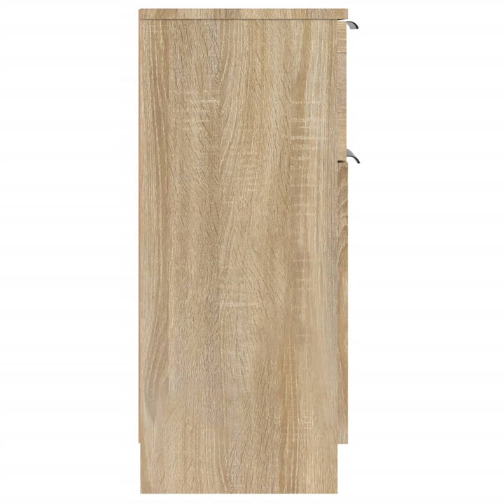 skænke 2 stk. 30x30x70 cm konstrueret træ sonoma-eg