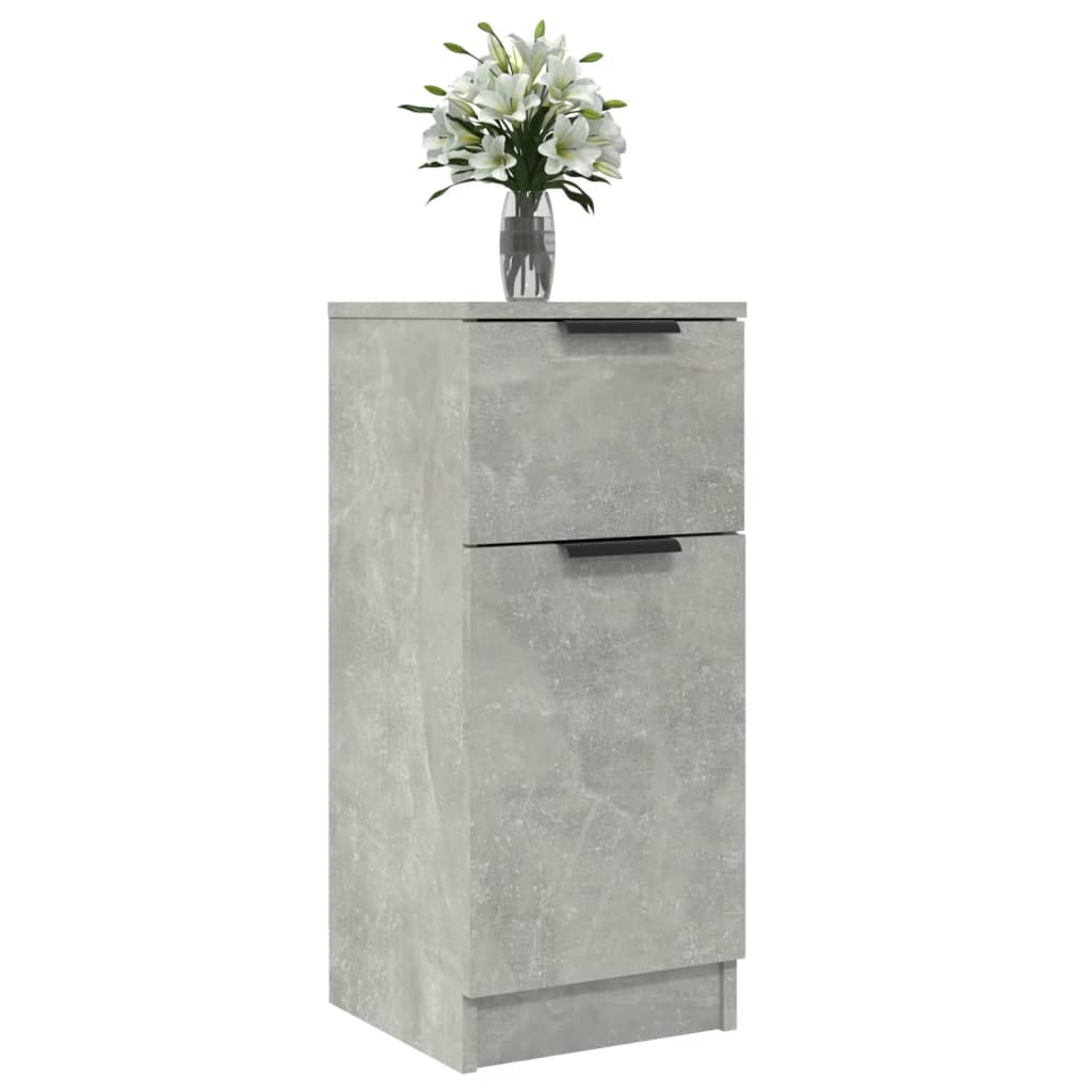 skænk 30x30x70 cm konstrueret træ betongrå